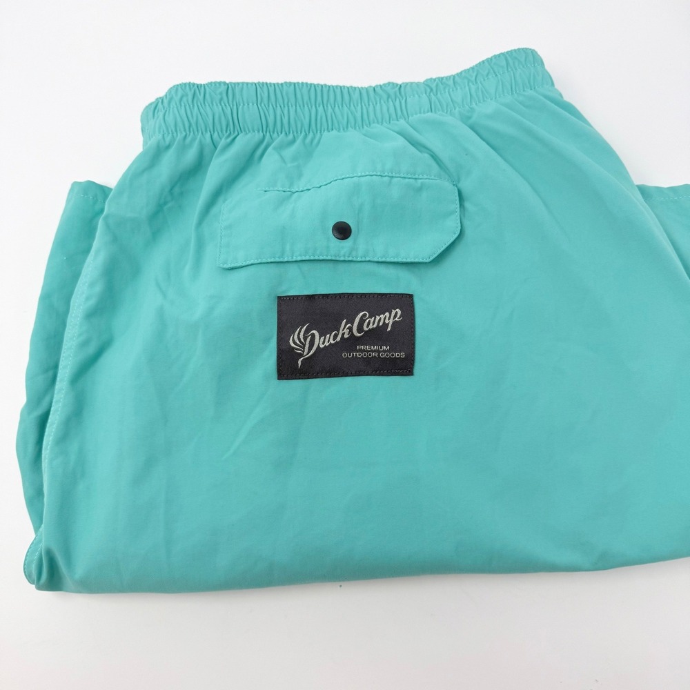 Duck Camp Mens‎ 2XL Seafoam Green 7 Inch Inseam Mesh Lined Hybrid Shorts